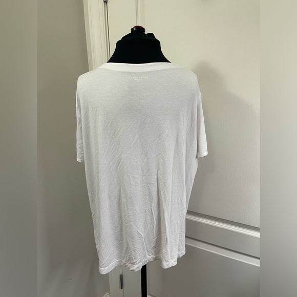 Laura Scott Women's XL White Casual Tee Shirt with beading around neck - Picture 2 of 11